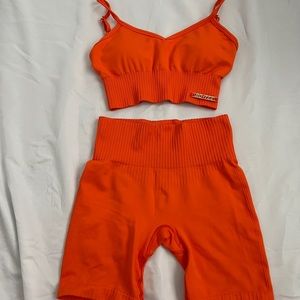 Orange Bo + Tee Workout Set